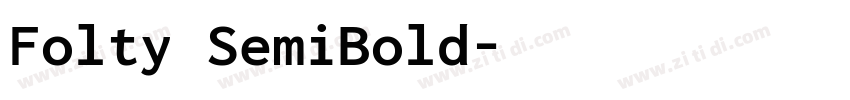 Folty SemiBold字体转换